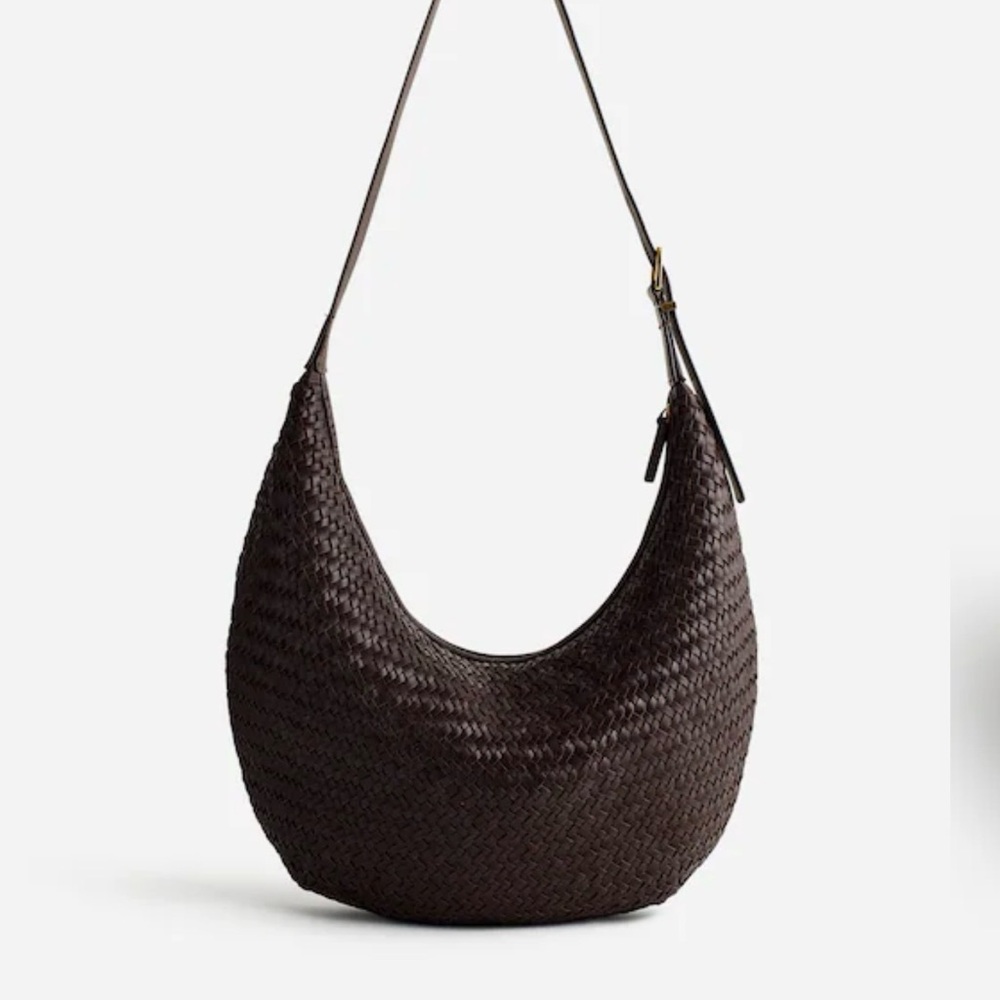 Madewell Dark Brown Woven Hobo Bag